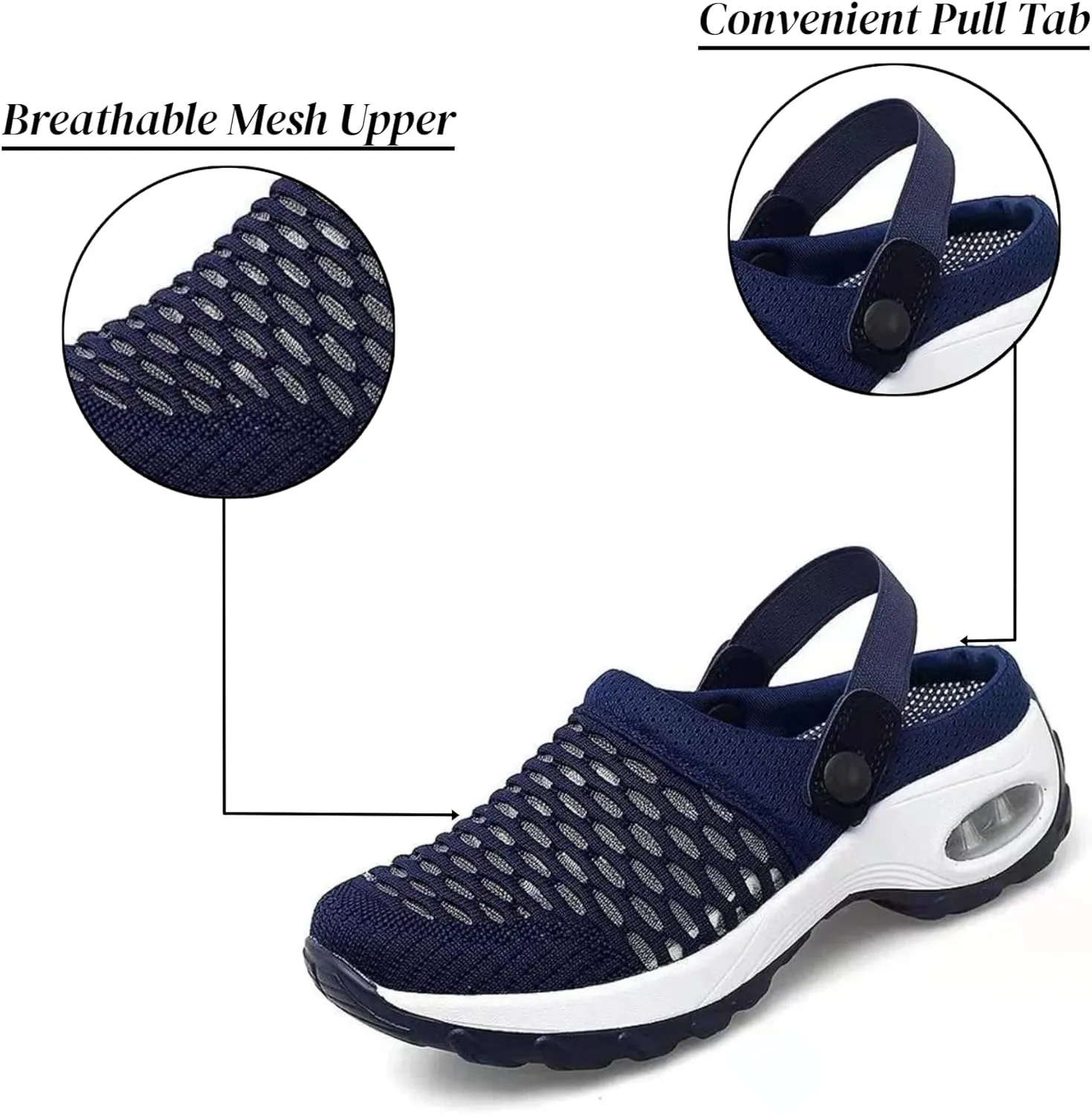 Orthopedic Shoes for Women Slip ons Shoes with Air Cushion Support to Reduce Back and Knee Pressure, Comfort Walking Shoes
