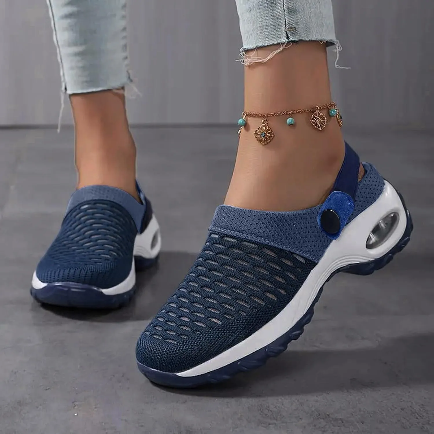 Orthopedic Shoes for Women Slip ons Shoes with Air Cushion Support to Reduce Back and Knee Pressure, Comfort Walking Shoes