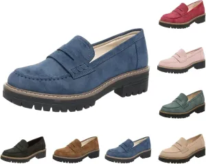 Orthoture-Orthopedic Platform Loafers Loafers Chunky Heel Slip-on Round Toe Comfort Loafer Platform Lightweight Loafers