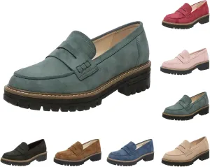 Orthoture-Orthopedic Platform Loafers Loafers Chunky Heel Slip-on Round Toe Comfort Loafer Platform Lightweight Loafers
