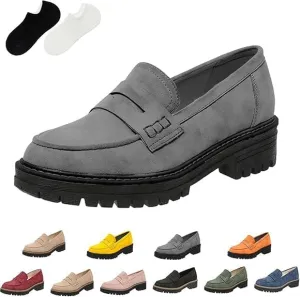 Orthoture-Orthopedic Platform Loafers, Orthoture Womens Shoes, Comfort Orthopedic Shoes, Womens Round Toe Walking Shoe