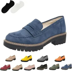 Orthoture-Orthopedic Platform Loafers, Orthoture Womens Shoes, Comfort Orthopedic Shoes, Womens Round Toe Walking Shoe