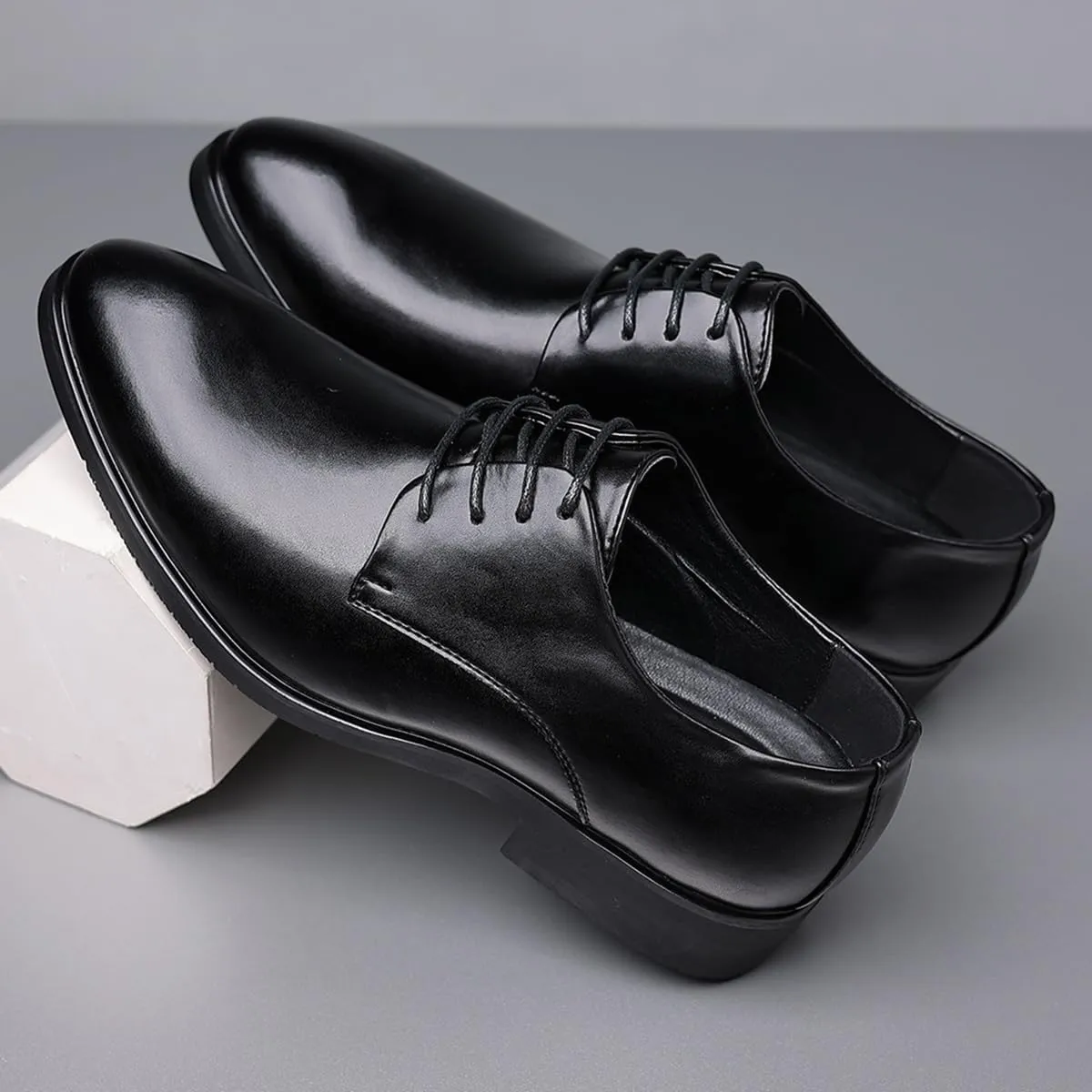 Oxford Shoes for Men Derby Shoes Formal Comfortable Business Shoes Black Tuxedo Dress Shoes for Men