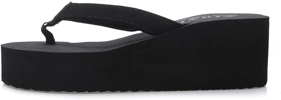 Platform Sandals Women, Women's Fashion Summer Flip-Flops Thick Sole Casual Rhinester Butterfly Sandals Wedge Heel Soft Sole Dressy Sandals