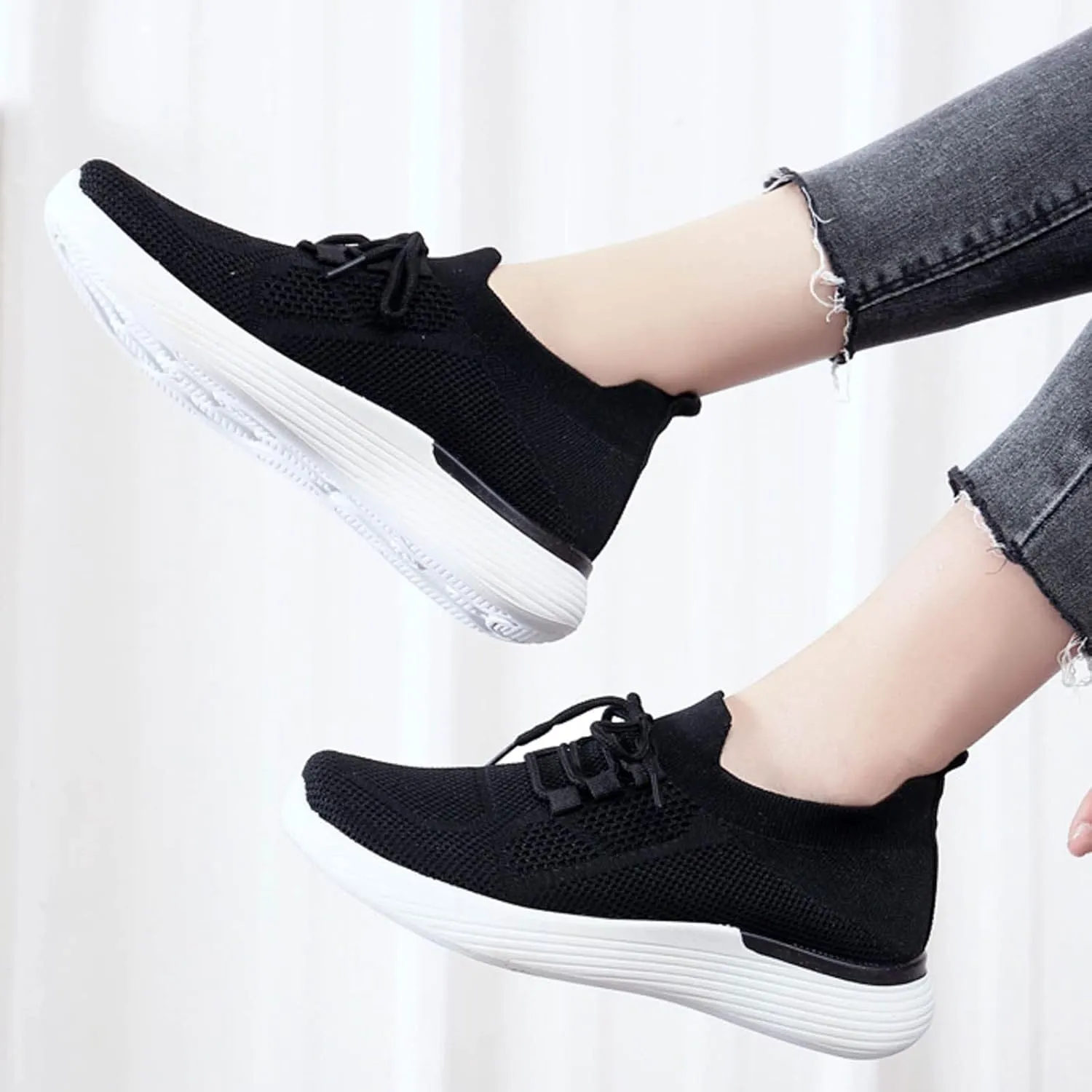 Running Shoes Womens Comfy Black Shoes for Women Dressy Women's Walking Shoes Sock Sneakers Womens Trail Running Shoes Wide Width Zapatos Comodos
