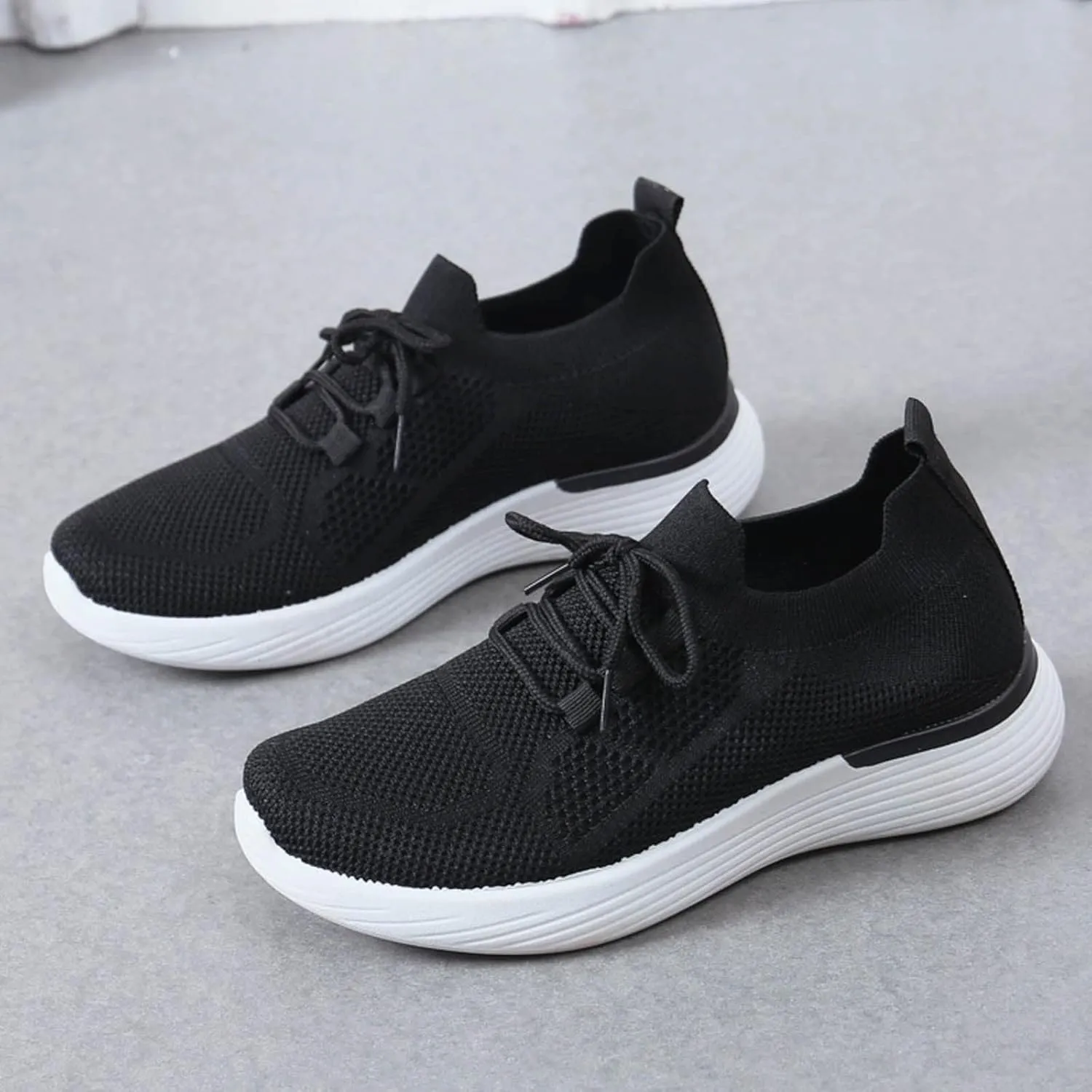 Running Shoes Womens Comfy Black Shoes for Women Dressy Women's Walking Shoes Sock Sneakers Womens Trail Running Shoes Wide Width Zapatos Comodos