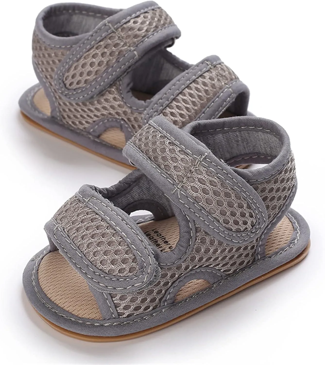 RVROVIC Baby Boys Girls Sandals Premium Infant Summer Outdoor Shoes PU Lightweight Soft Anti-Slip Sole Toddler Prewalker