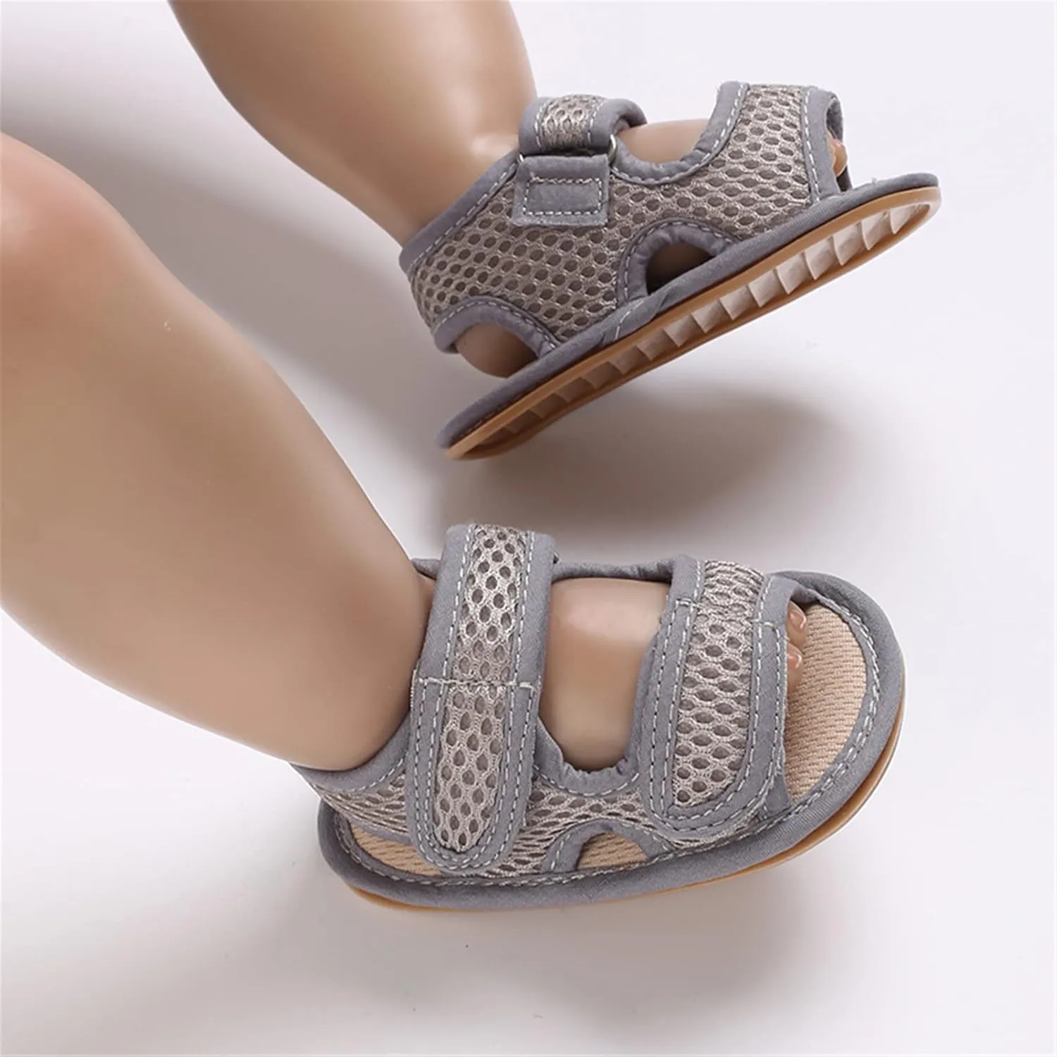 RVROVIC Baby Boys Girls Sandals Premium Infant Summer Outdoor Shoes PU Lightweight Soft Anti-Slip Sole Toddler Prewalker