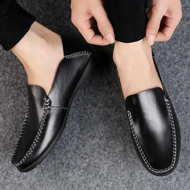 Santimon Men's Loafers Casual Slip On Shoes Soft Mules for Men Lightweight Flat Driving Boat Shoes