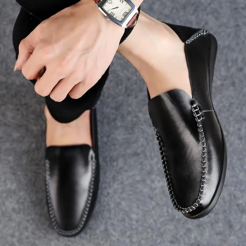 Santimon Men's Loafers Casual Slip On Shoes Soft Mules for Men Lightweight Flat Driving Boat Shoes