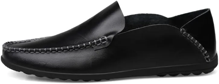 Santimon Men's Loafers Casual Slip On Shoes Soft Mules for Men Lightweight Flat Driving Boat Shoes
