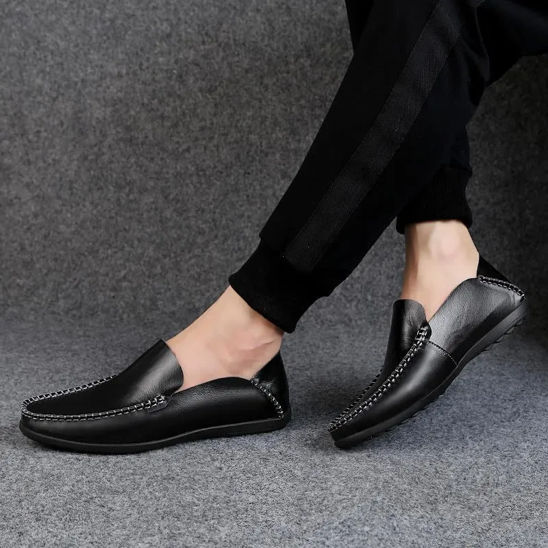Santimon Men's Loafers Casual Slip On Shoes Soft Mules for Men Lightweight Flat Driving Boat Shoes