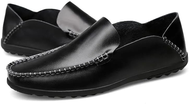 Santimon Men's Loafers Casual Slip On Shoes Soft Mules for Men Lightweight Flat Driving Boat Shoes