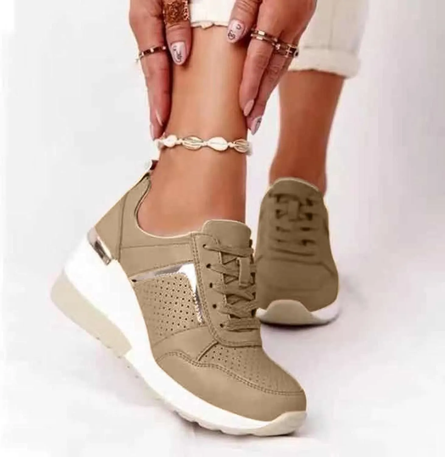 SBGMoSJ Casual Sneakers for Women Wide Zapatos Negros para Mujer Altos Womens Walking Shoes Slip On Sneakers Wide Width Black Tennis Shoes for Women Nursing Zapatos OrtopéDicos para Mujeres El