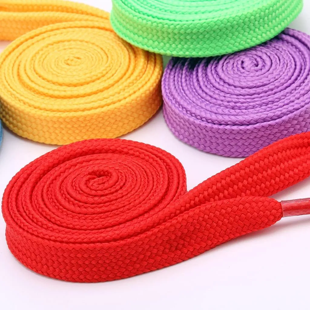 Sechunk Flat Shoelace set of 3 pairs 29 colors 20"-79" Multiple lengths Shoe Lace For Sneakers