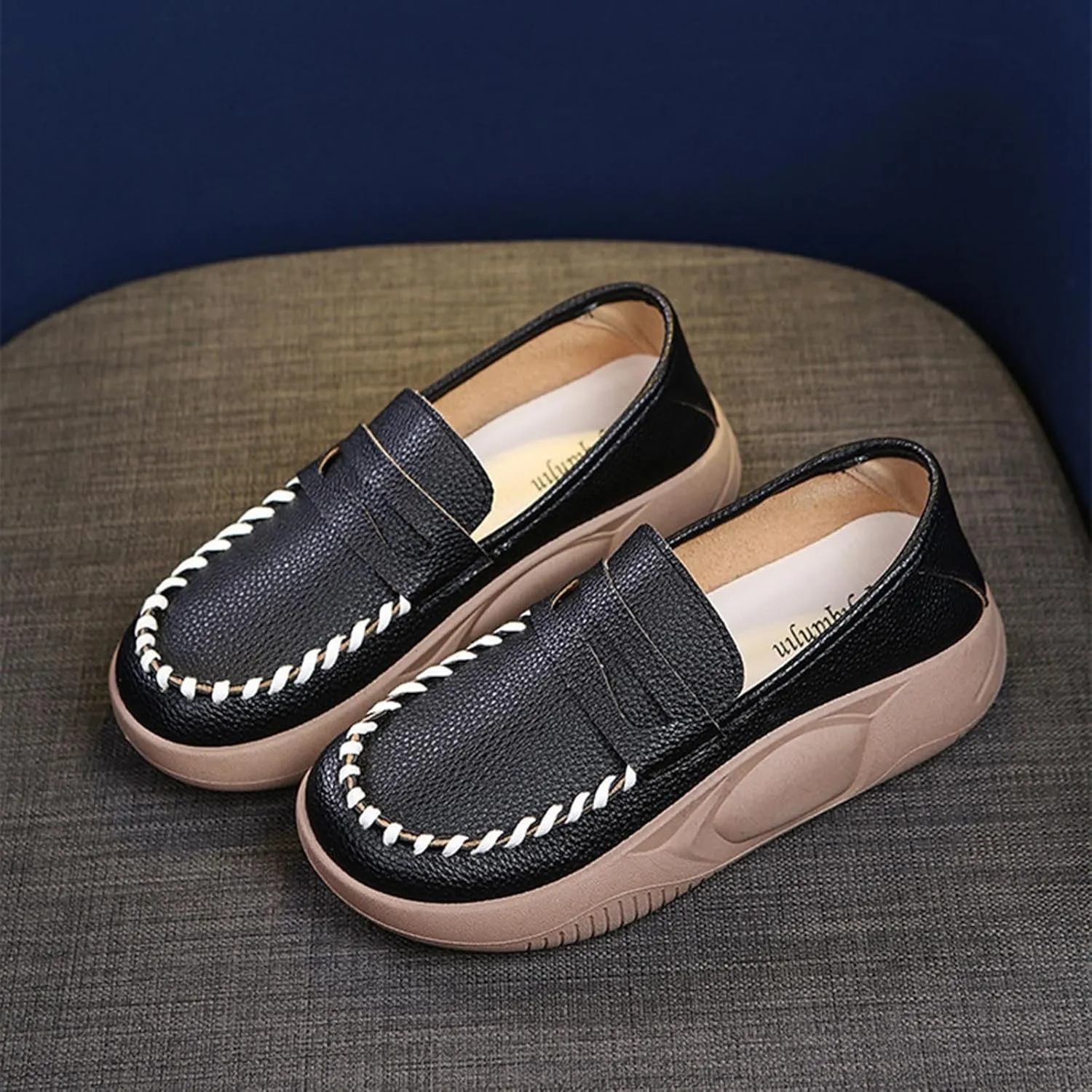 Shoes for Women, Orthopedic Platform Loafers Slip-On Thick Sole Casual Soft Sole Lightweight Comfort Walking