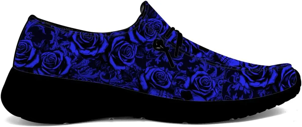 Skull Slip-on Shoes for Men Women Rose Loafers Gifts for Women Men