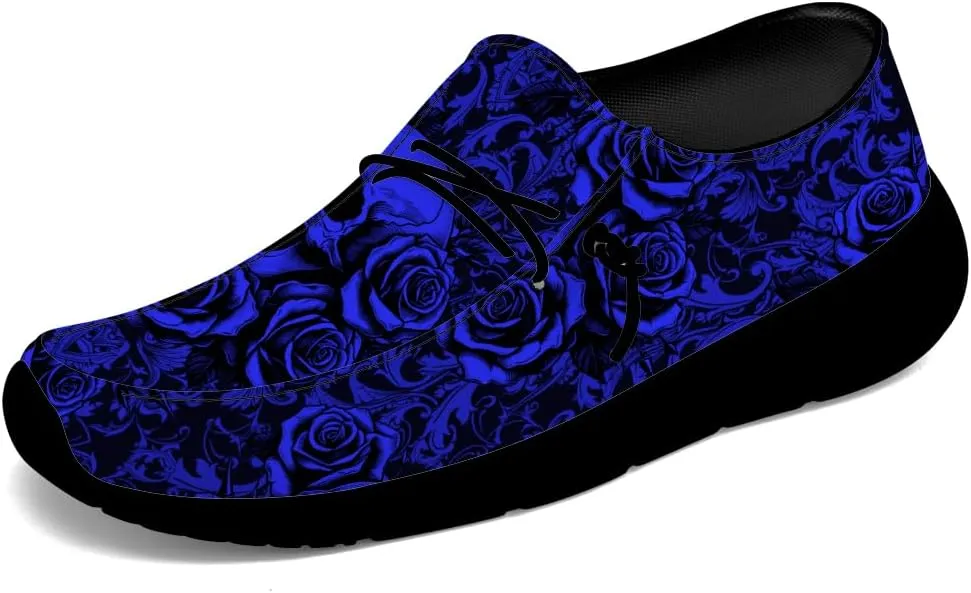 Skull Slip-on Shoes for Men Women Rose Loafers Gifts for Women Men