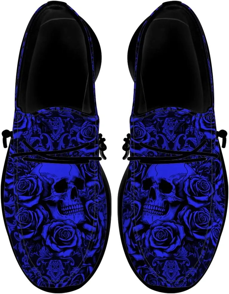 Skull Slip-on Shoes for Men Women Rose Loafers Gifts for Women Men