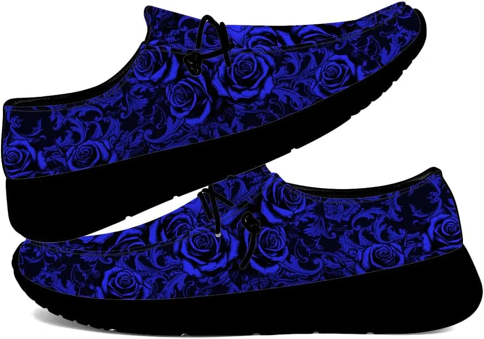 Skull Slip-on Shoes for Men Women Rose Loafers Gifts for Women Men