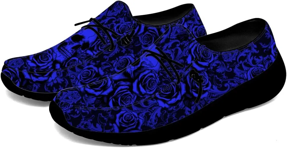 Skull Slip-on Shoes for Men Women Rose Loafers Gifts for Women Men