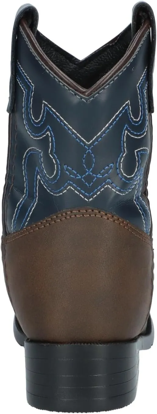 Smoky Mountain Girls Brown with Pink Stitch Monterey Western Cowboy Boots