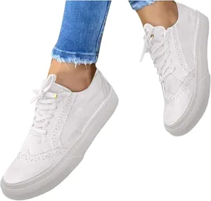 Sneakers For Women Walking Shoes Wide Width Women's Fashion Canvas Shoes Round Toe Lightweight Non-Slip Flat Sneakers Classic Casual Fall Low Top Soft Comfort Breathable Slip On Walking Loafers