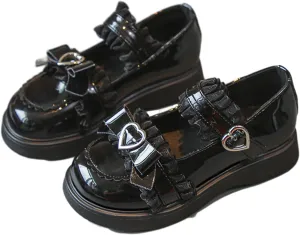 Sweet Lolita Cosplay Flat Mary Jane Shoes Cute Goth Chunky Platform Dress Pumps Shoes PU Leather Oxfords for Women