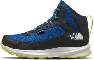 THE NORTH FACE Teen Fastpack Hiker Mid Waterproof Shoe, Hero Blue/TNF Black, 5