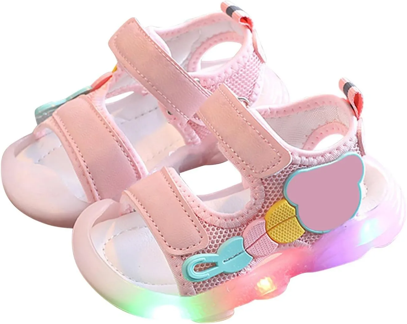 Toddler Baby Light Up Shoes Children Shoes Light Up Shoes LED Light Up Sports Shoes Casual Adjustable Strap Shiny Shoes