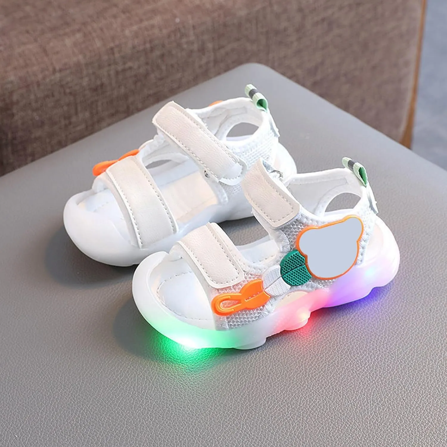 Toddler Baby Light Up Shoes Children Shoes Light Up Shoes LED Light Up Sports Shoes Casual Adjustable Strap Shiny Shoes