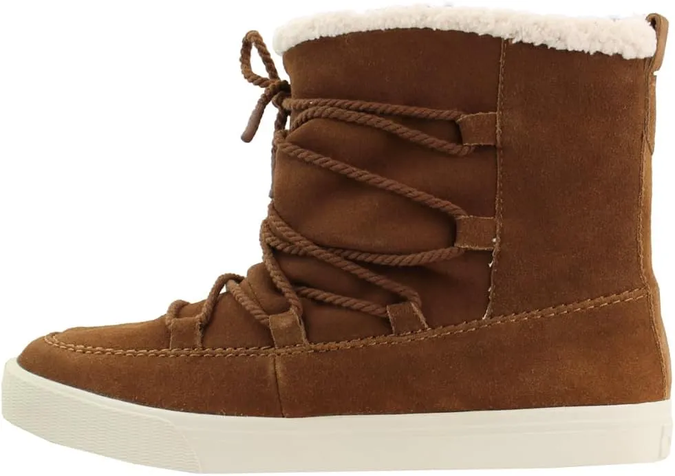 TOMS Womens Alpine Floral Round Toe Winter Casual Boots Ankle - Brown