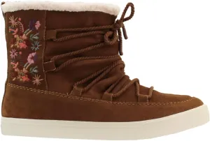 TOMS Womens Alpine Floral Round Toe Winter Casual Boots Ankle - Brown
