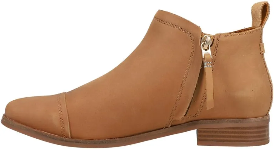 TOMS Womens Reese Casual Boots Ankle Low Heel 1-2" - Brown