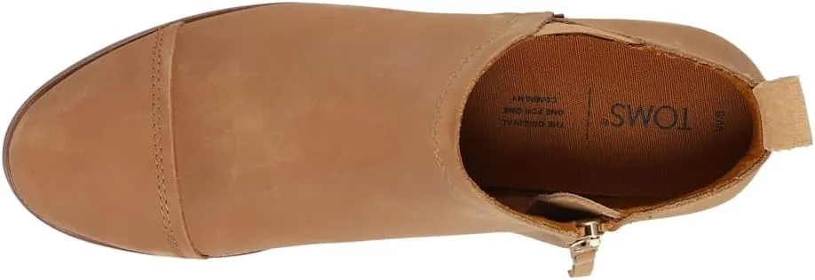 TOMS Womens Reese Casual Boots Ankle Low Heel 1-2" - Brown