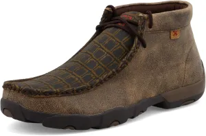 Twisted X Men's Chukka Driving Moc, Caiman Print/Brown, 10.5M