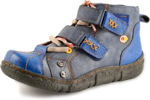 Two-Tone PU Leather Women's Ankle Boots