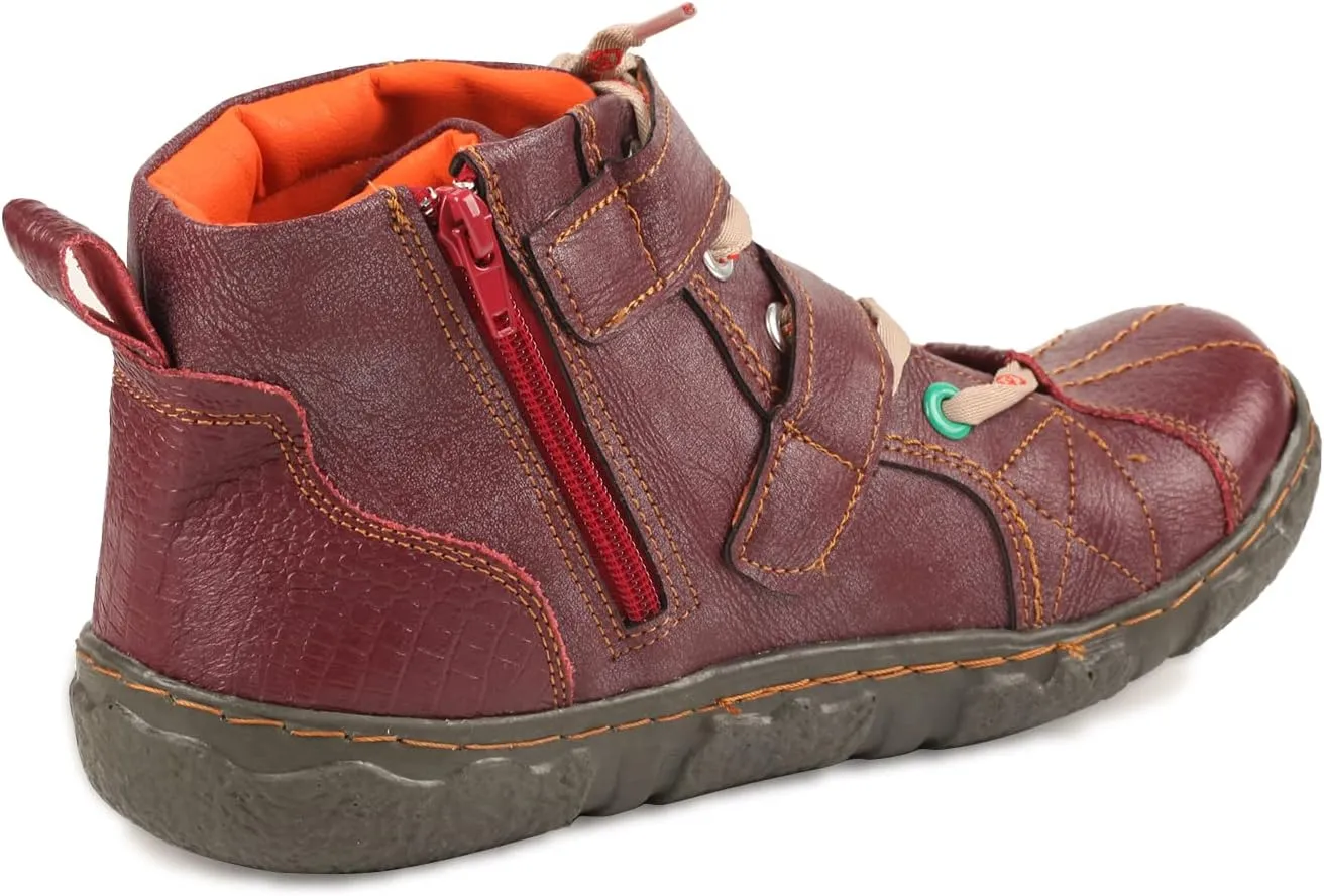 Two-Tone PU Leather Women's Ankle Boots