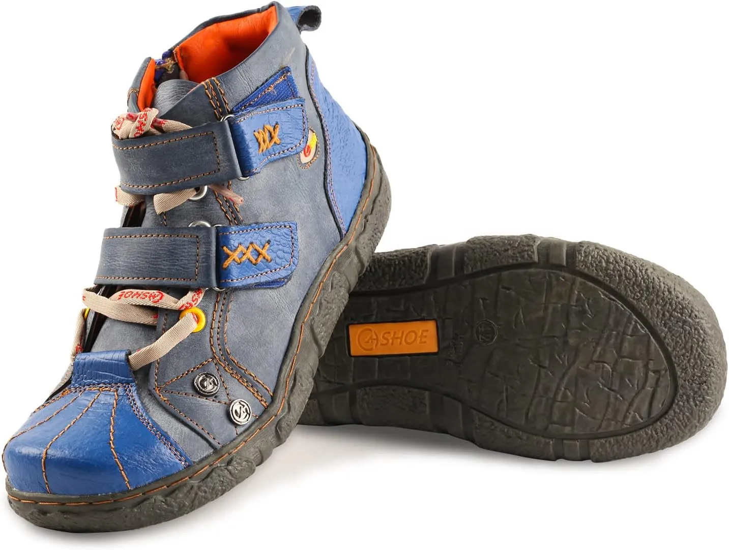 Two-Tone PU Leather Women's Ankle Boots