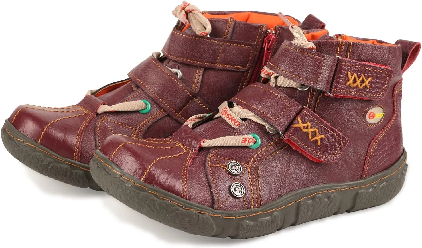 Two-Tone PU Leather Women's Ankle Boots