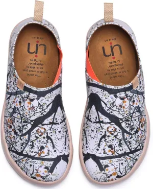 UIN Women's Slip Ons Canvas Lightweight Flats Sneakers Walking Casual Loafers Comfortable Travel Shoes Pomegranate (5)