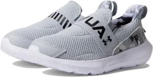 Under Armour Boy's Surge 3 Slip-On Print (Little Kid) Mod Gray/Black/Black 3 Little Kid M