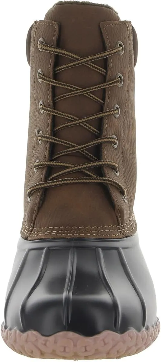 Weatherproof Mens Adam Leather Round Toe Mid-Calf, Chocolate/Brown, Size