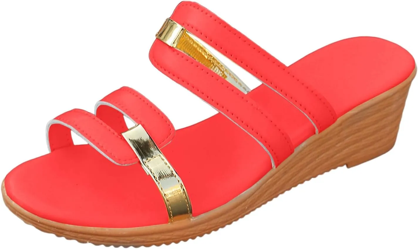 Wedge Sandals for Women Summer 2025 Open Toe Slip On Summer Casual Slide Platform Sandals Casual Comfortable Summer Backless Mules Adjustable Slide Walking Shoes
