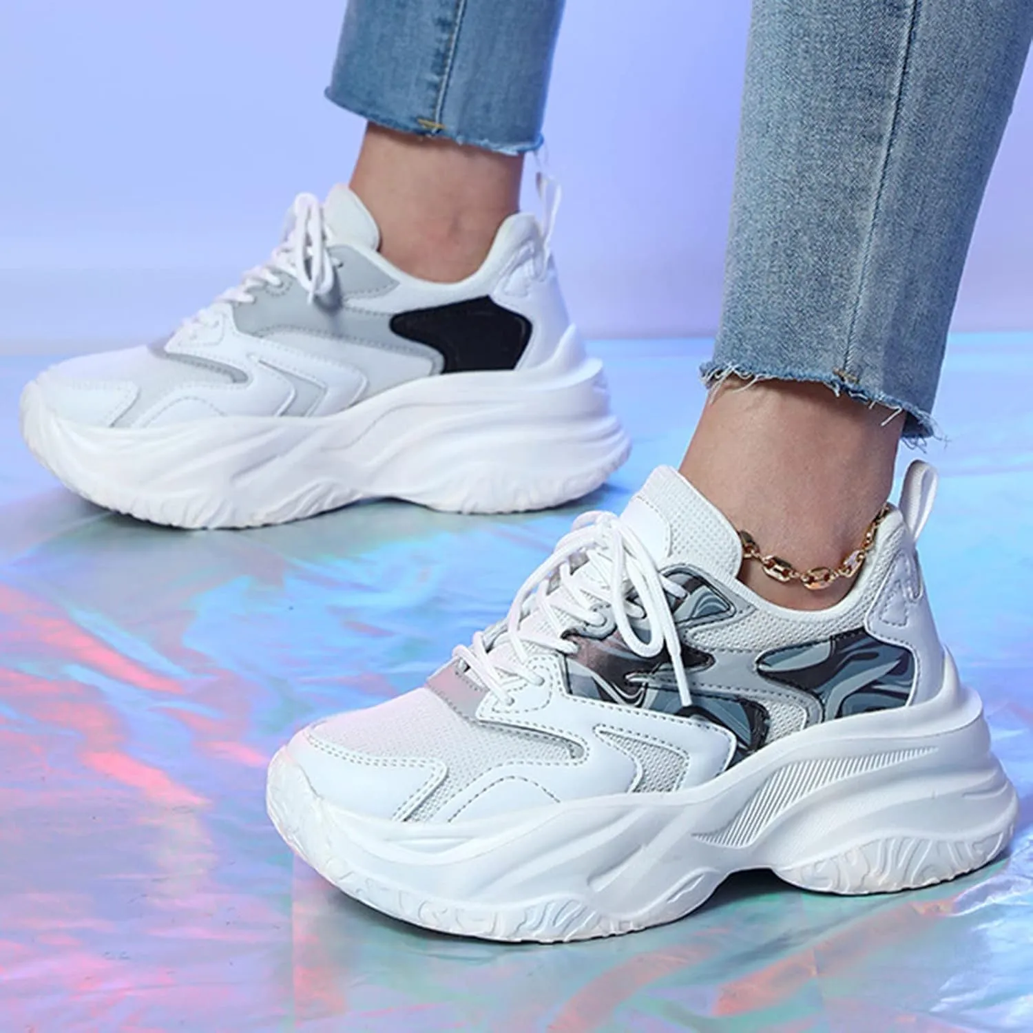 White Sneakers for Women Wide Feet Zapatos De Trabajo En Cocina para Mujer Altos Casual Dress Shoes for Women 2023 Trendy Fall Platform Sneakers for Women 2023 Zapatos para Entrenar Mujer Gym
