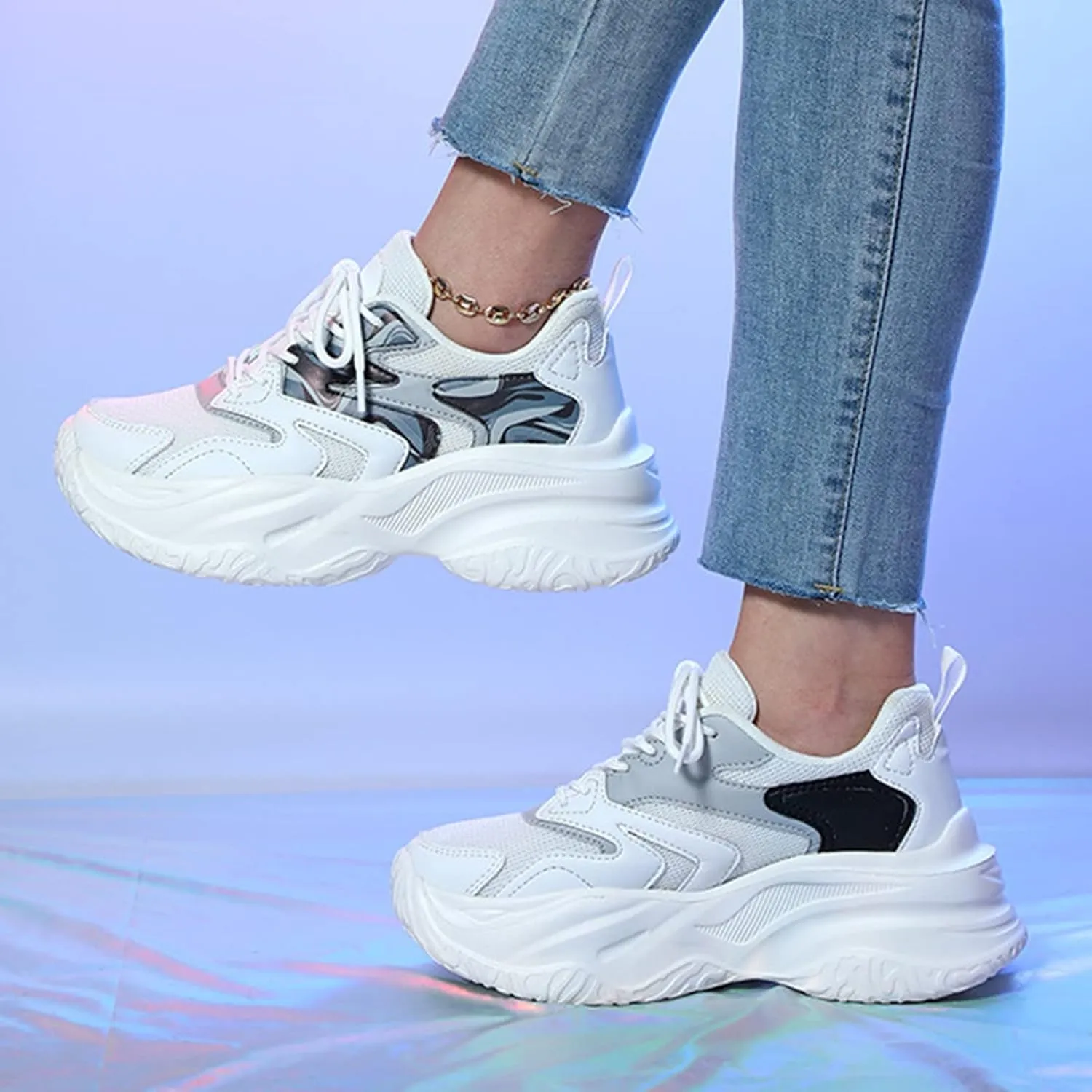 White Sneakers for Women Wide Feet Zapatos De Trabajo En Cocina para Mujer Altos Casual Dress Shoes for Women 2023 Trendy Fall Platform Sneakers for Women 2023 Zapatos para Entrenar Mujer Gym