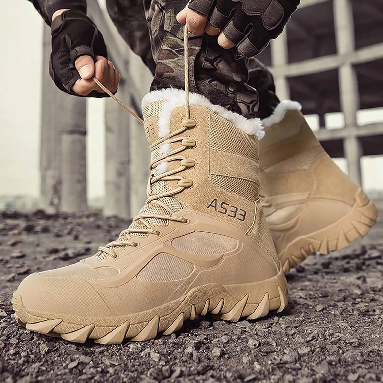 Winter Tactical Boots for Men, Lightweight Military Boots, Durable Army Combat Boots, Comfortable Work Boots, Waterproof Security Boots, breathable jungle Desert Combat Boots