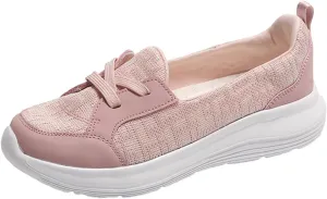 Women Casual Walking Shoes Orthopedic Arch Support Breathable Slip on Non-Slip Comfort Loafers Mesh Low Top Casual Soft Sole Sneakers Flats Wide Width Boat Shoes Support Work Loafer