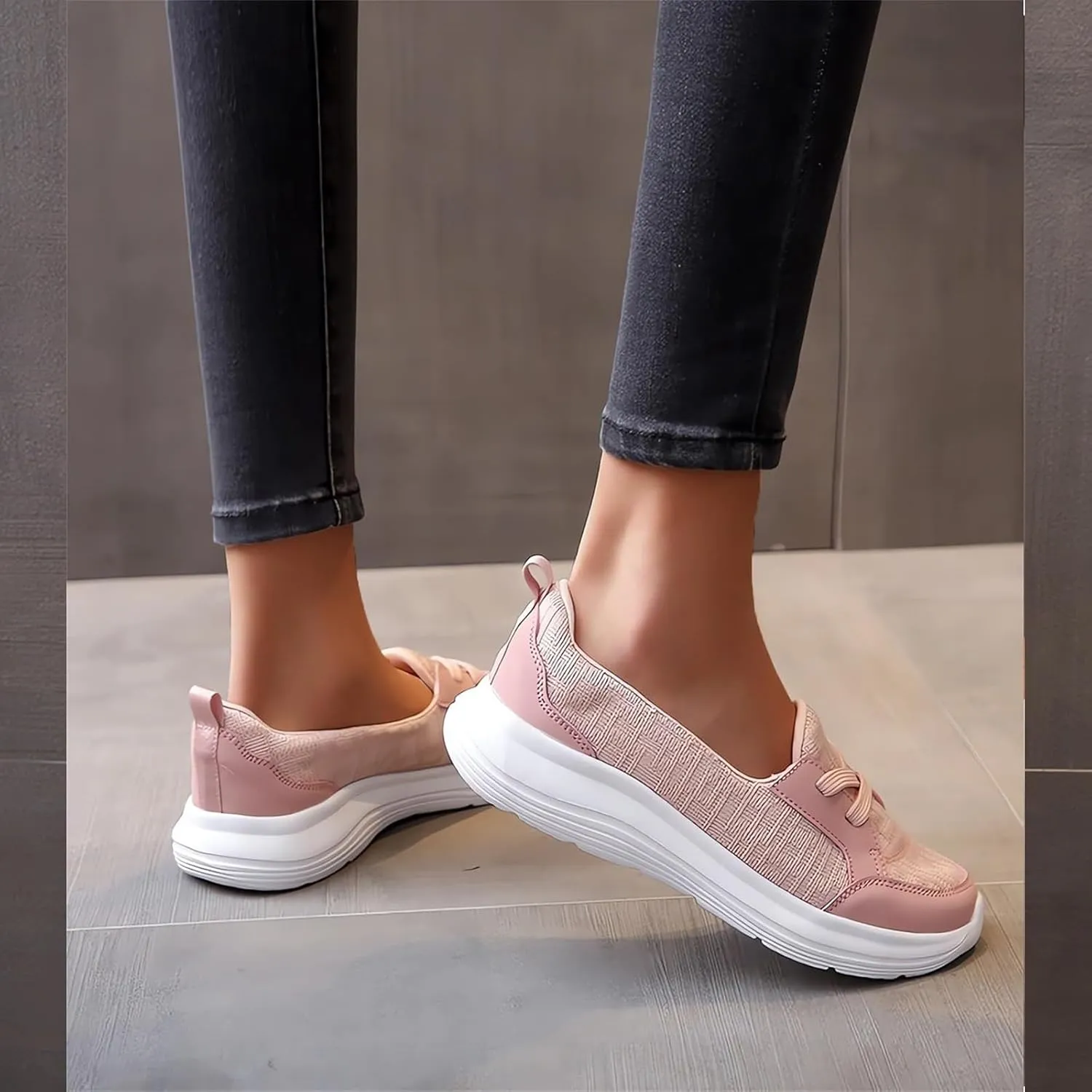 Women Casual Walking Shoes Orthopedic Arch Support Breathable Slip on Non-Slip Comfort Loafers Mesh Low Top Casual Soft Sole Sneakers Flats Wide Width Boat Shoes Support Work Loafer