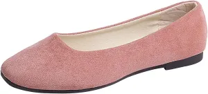 Women PU Leather Flat Shoes Slip On Flat Shallow Comfort Casual Single Shoes Dress Shoes